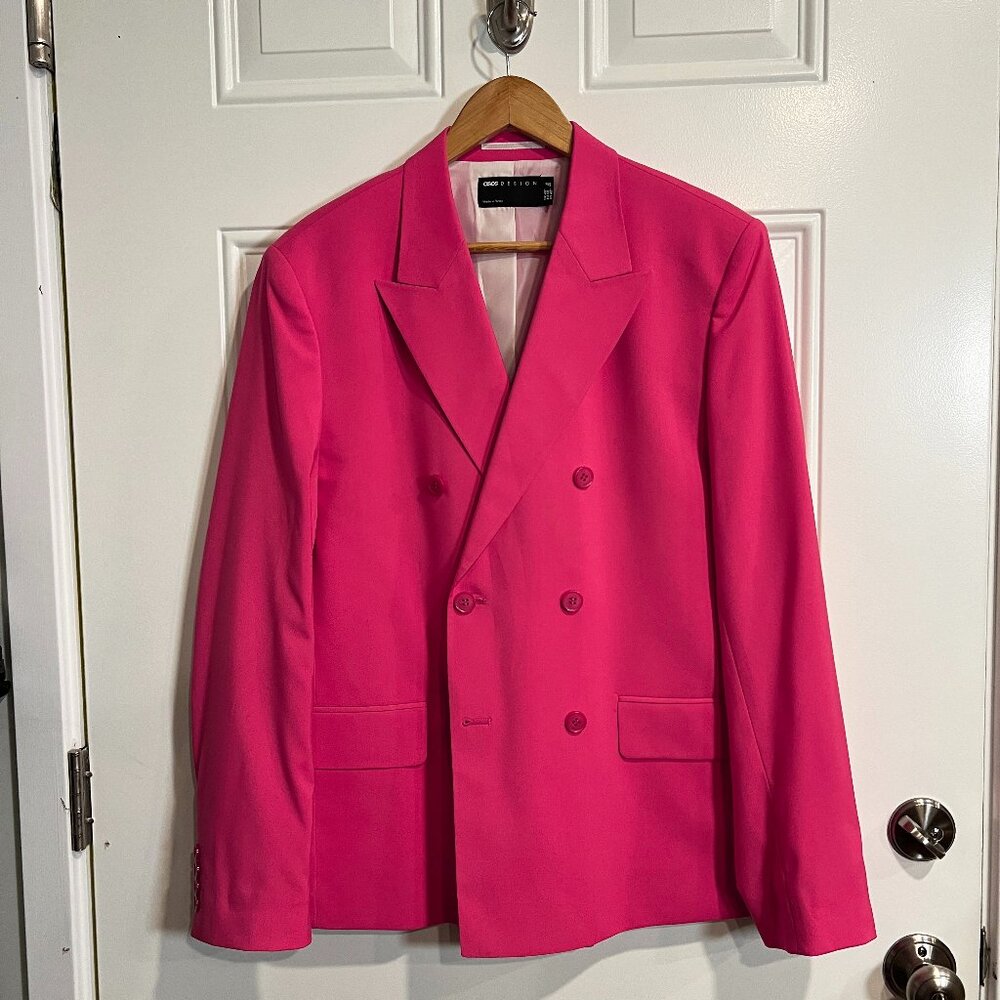ASOS Pink Double Breasted Suit Size 40R